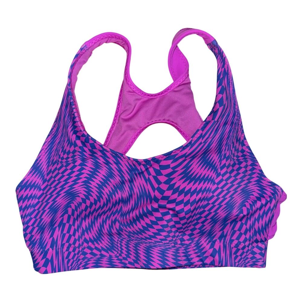 FABLETICS - Pink and Blue Bikini Top - Gently Used - Size Small